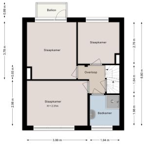 Asterstraat 11, 7701 ET Dedemsvaart - Plattegrond 2