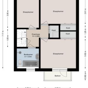 Baron van Fridaghstraat 48, 7731 DN Ommen - Plattegrond 2