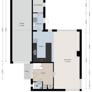 De Aak 76, 7701 LB Dedemsvaart - Plattegrond 1