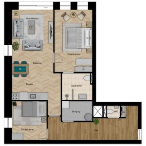 Appartement type C,  - Plattegrond 3