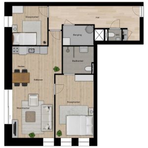 Appartement type C,  - Plattegrond 2