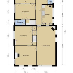 Hoofdvaart 45, 7701 JG Dedemsvaart - Plattegrond 1