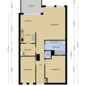 Mr. Zacharias Tijllaan 61, 7701 HS Dedemsvaart - Plattegrond 1