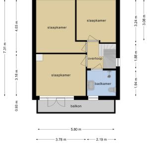 De Prunus 98, 7701 WR Dedemsvaart - Plattegrond 2