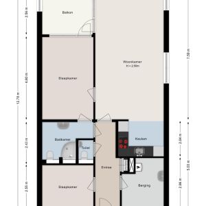 Herenstraat 21 a109, 7776 AG Slagharen - Plattegrond 1