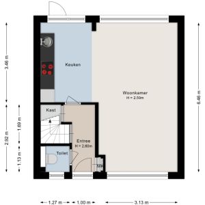 Prinses Margrietlaan 28, 7776 XL Slagharen - Plattegrond 1