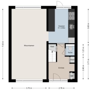 Uranuslaan 14, 7771 EV Hardenberg - Plattegrond 1