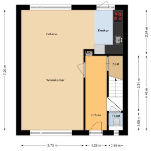 Anton van der Horststraat 7, 7701 TG Dedemsvaart - Plattegrond 1