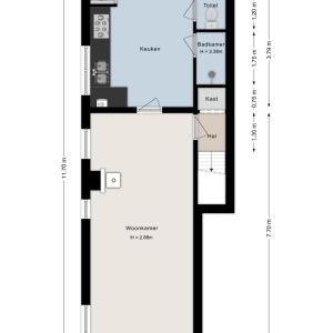 Zwolseweg 57, 7707 AB Balkbrug - Plattegrond 1