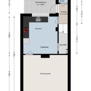 Hoofdvaart 100, 7701 JP Dedemsvaart - Plattegrond 1