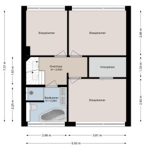 J. Vermeerstraat 5, 7771 WL Hardenberg - Plattegrond 2